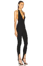 Saint Laurent Sleeveless Jumpsuit in Noir, view 2, click to view large image.