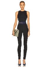 Saint Laurent Sleeveless Jumpsuit in Noir, view 1, click to view large image.