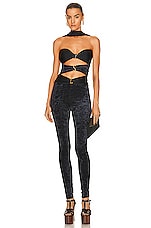 Saint Laurent Strapless Jumpsuit in Noir | FWRD