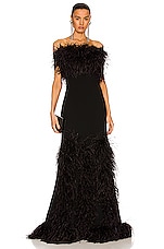 Saint Laurent Strapless Gown in Noir, view 1, click to view large image.