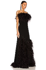 Saint Laurent Strapless Gown in Noir, view 2, click to view large image.