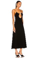 Saint Laurent Keyhole Dress in Noir, view 2, click to view large image.