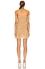 Saint Laurent Liberty SL Dress in Beige Jaune, view 3, click to view large image.