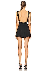 Saint Laurent Sleeveless Mini Dress in Noir, view 3, click to view large image.