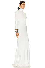 Saint Laurent Maxi Dress in Naturel, view 2, click to view large image.