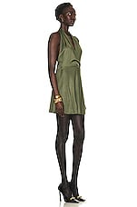 Saint Laurent Mini Dress in Kaki, view 2, click to view large image.