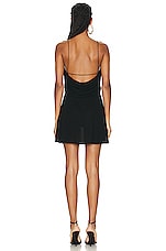 Saint Laurent Jersey Mini Dress in Noir, view 3, click to view large image.