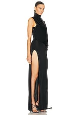 Saint Laurent Jersey Gown in Noir, view 2, click to view large image.