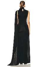 Saint Laurent Jersey Gown in Noir, view 4, click to view large image.