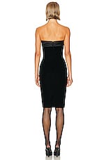 Saint Laurent Strapless Dress in Noir, view 3, click to view large image.
