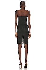 Saint Laurent Sheer Strapless Dress in Ebene, view 3, click to view large image.