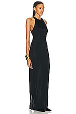 Saint Laurent Jersey Maxi Dress in Noir, view 2, click to view large image.
