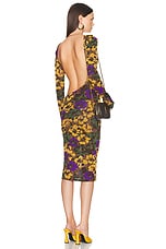 Saint Laurent Floral Dress in Noir Multicolor, view 1, click to view large image.
