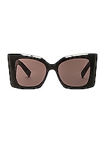 Saint Laurent SL M119 Blaze Sunglasses in Black, view 1, click to view large image.