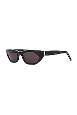 Saint Laurent SL M126 Sunglasses in Black, view 2, click to view large image.