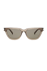 Saint Laurent SL 462 Sulpice Sunglasses in Brown & Grey, view 1, click to view large image.
