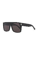 Saint Laurent SL 651 Vitti Sunglasses in Black, view 2, click to view large image.