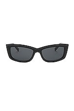 Saint Laurent SL 658 Sunglasses in Black, view 1, click to view large image.