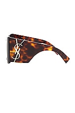 Saint Laurent SL M119 Blaze Sunglasses in Black & Havana, view 3, click to view large image.