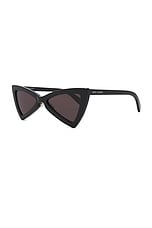 Saint Laurent Jerry Sunglasses in Black, view 2, click to view large image.