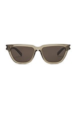 Saint Laurent Sulpice Sunglasses in Taupe, view 1, click to view large image.