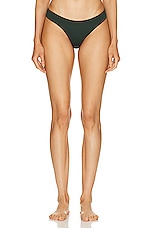 Saint Laurent Jersey Bikini Panty in Khaki Fonce, view 1, click to view large image.