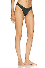 Saint Laurent Jersey Bikini Panty in Khaki Fonce, view 2, click to view large image.