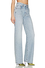 Saint Laurent Kate Wide Leg Jean in Tucson Blue, view 2, click to view large image.