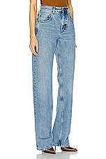 Saint Laurent Baggy Wide Leg in Blue Bay, view 2, click to view large image.