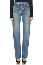 Saint Laurent Bootcut Leg in Benjamin Blue, view 1, click to view large image.