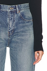 Saint Laurent Bootcut Leg in Benjamin Blue, view 6, click to view large image.