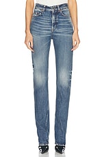 Saint Laurent 90s Slim Leg in 50s Blue, view 1, click to view large image.