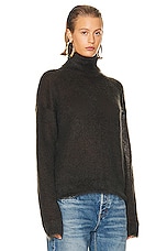 Saint Laurent Turtleneck Sweater in Brun, view 2, click to view large image.