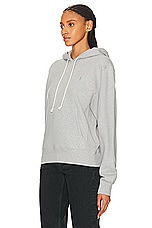 Saint Laurent Hoodie Champion Sweatshirt in Gris Chine, view 3, click to view large image.