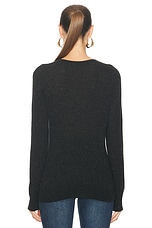 Saint Laurent Crewneck Sweater in Charbon, view 3, click to view large image.