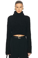 Saint Laurent Turtleneck Sweater in Noir, view 1, click to view large image.