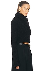 Saint Laurent Turtleneck Sweater in Noir, view 2, click to view large image.