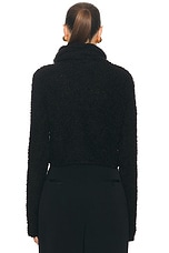 Saint Laurent Turtleneck Sweater in Noir, view 3, click to view large image.