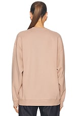 Saint Laurent Crewneck Sweatshirt in Nude Rose, view 3, click to view large image.