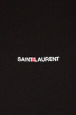 Saint Laurent Logo Sweatshirt in Noir & Blanc, view 5, click to view large image.