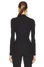 Saint Laurent V-Neck Sweater in Noir, view 3, click to view large image.