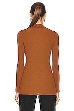 Saint Laurent V-Neck Sweater in Caramel, view 3, click to view large image.