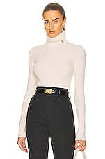 Saint Laurent Turtleneck Sweater in Naturel, view 1, click to view large image.