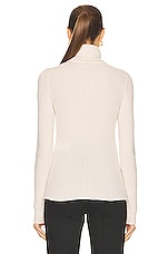 Saint Laurent Turtleneck Sweater in Naturel, view 3, click to view large image.