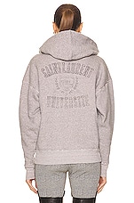 Saint Laurent Grunge Hoodie in Gris Chine & Gris, view 4, click to view large image.