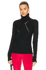 Saint Laurent Turtleneck Sweater in Noir, view 1, click to view large image.