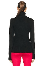Saint Laurent Turtleneck Sweater in Noir, view 3, click to view large image.