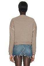 Saint Laurent Round Neck Sweatshirt in Mastic, view 4, click to view large image.
