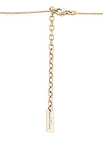 Saint Laurent Thin Gourmette Chain Necklace in Light Gold, view 4, click to view large image.