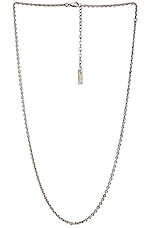 Saint Laurent Chain Necklace in Oxidized Silver, view 1, click to view large image.